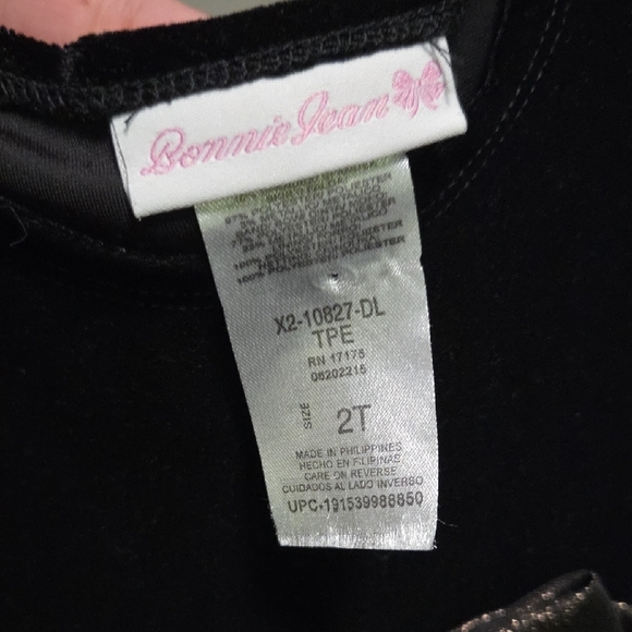 Bonnie Jean Black and Gold Formal Dress with Bow - Picture 6 of 6